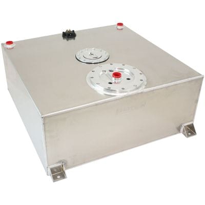 Aeroflow Performance Fuel System Aeroflow Aluminium 100 Liter (26 Gal) Fuel Cell Flat Bottom Triple 60mm Pump Hanger & Fuel Sender AF85-4090AS SR