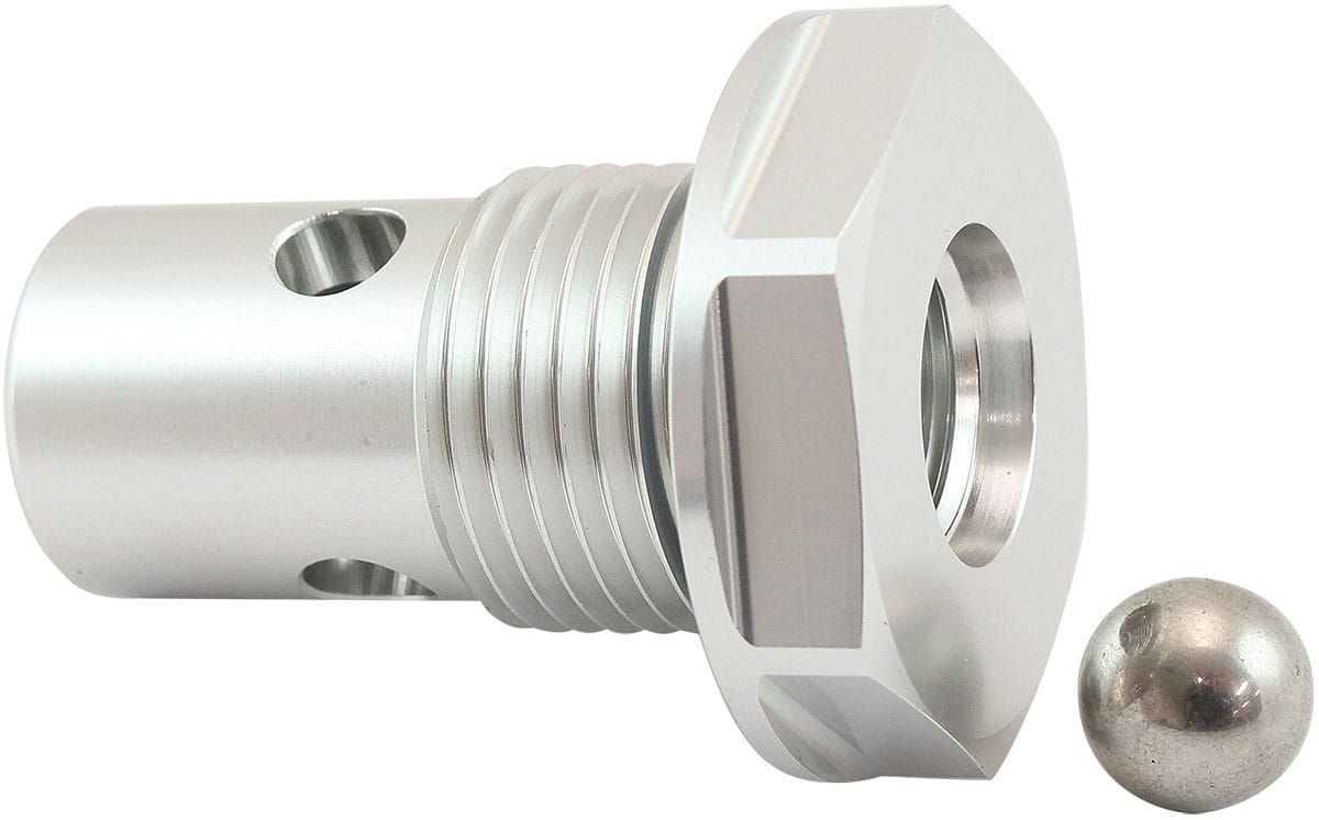 Aeroflow Performance Fuel System Aeroflow Roll Over Valve -10ORB - Silver Finish AF613-10S SR