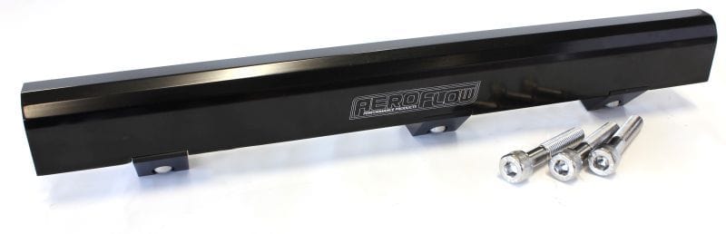Aeroflow Performance Fuel Systems Black Mitsubishi 4G63 EVO I-III Billet EFI Fuel Rail Kit AF64-2078 SR