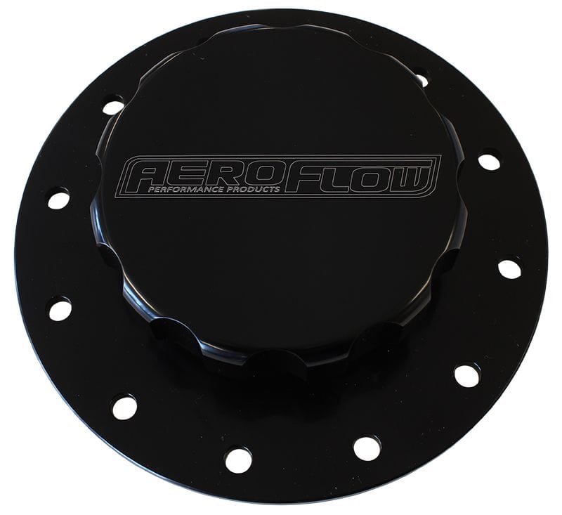 Aeroflow Performance Fuel Systems Black Screw-On Billet Fuel Cell Cap Assembly AF85-2002 SR