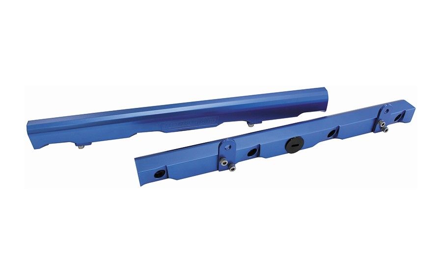 Aeroflow Performance Fuel Systems Blue GM LS2 & LS3 Billet EFI Fuel Rails SR