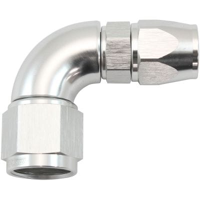 Aeroflow Performance Hose & Fittings Aeroflow 200 Series Teflon Style One Piece 90 Degree Stepped Hose End -8AN to -8 Hose AF573-06-08DS SR