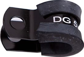 Aeroflow Performance Hose & Fittings Aeroflow Cushioned P-Clamps 7/16" (11.1mm) I.D - Black Finish AF158-07BLK SR