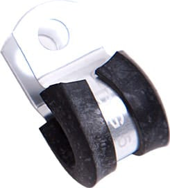 Aeroflow Performance Hose & Fittings Aeroflow Cushioned P-Clamps 7/16" (11.1mm) I.D - Silver Finish AF158-07S SR
