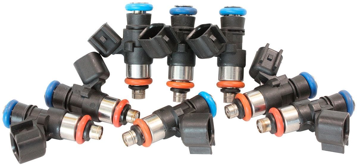 Aeroflow Performance Injectors 8 Aeroflow 1250cc EV14 Short USCAR Fuel Injector 1250 cc/min  @ 3 bar (43.5PSI) SR