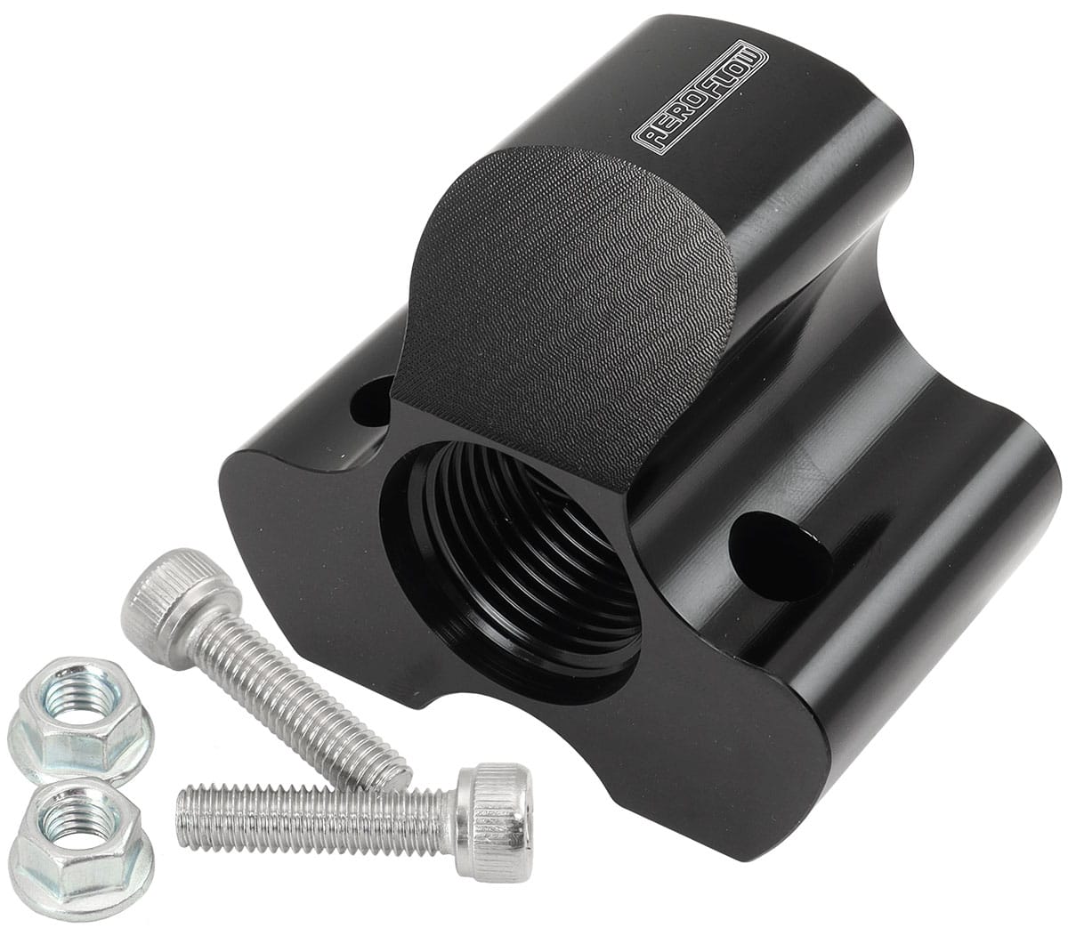 Aeroflow Performance INLINE 4 PORT DISTRIBUTION (AF935-12-10BLK) SR
