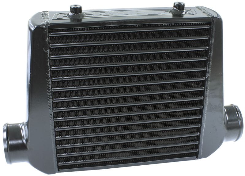 Aeroflow Performance Intercoolers Black Aluminium Intercooler with 3" Inlet/Outlets (280 x 300 x 76mm) SR