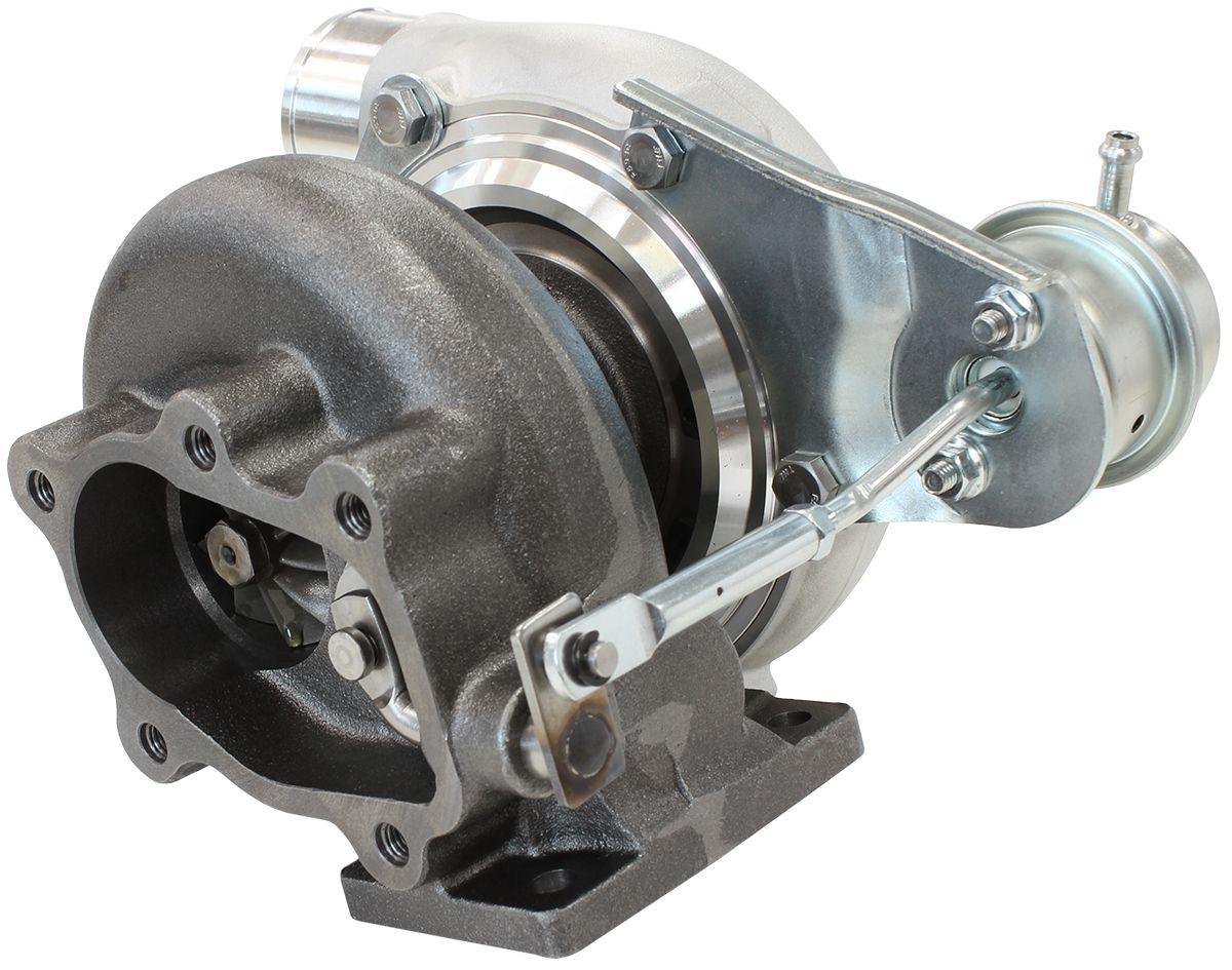 Aeroflow Performance Internal Wastegate, T25 / T28 Inlet Flange, 5-Bolt Exhaust Flange Aeroflow BOOSTED 4647 .86 Turbocharger 475HP, Natural Cast Finish AF8005-2001 SR