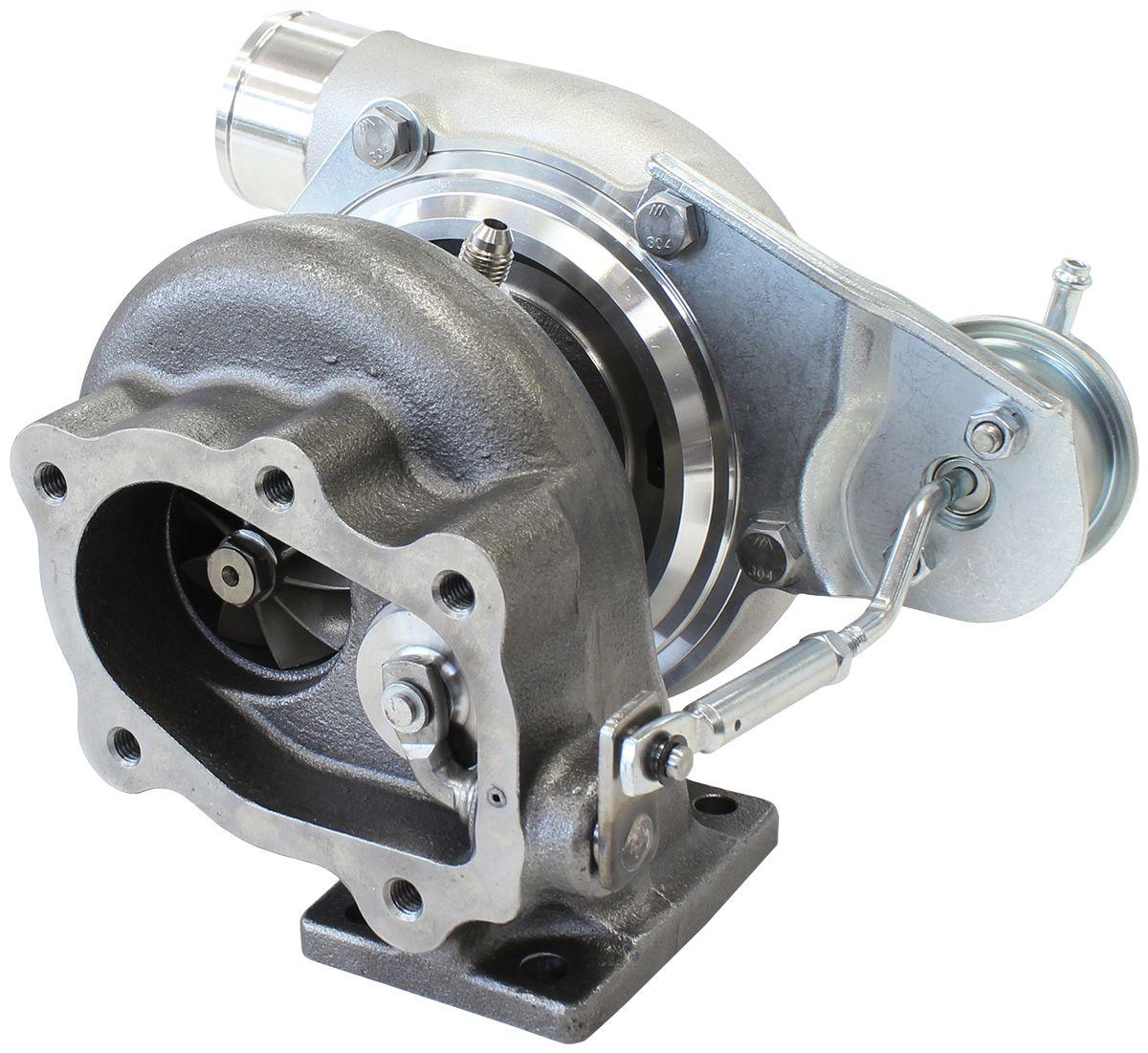 Aeroflow Performance Internal Wastegate, T25 / T28 Inlet Flange, 5-Bolt Exhaust Flange Aeroflow BOOSTED 5047 .64 Turbocharger 550HP, Natural Cast Finish AF8005-2020 SR
