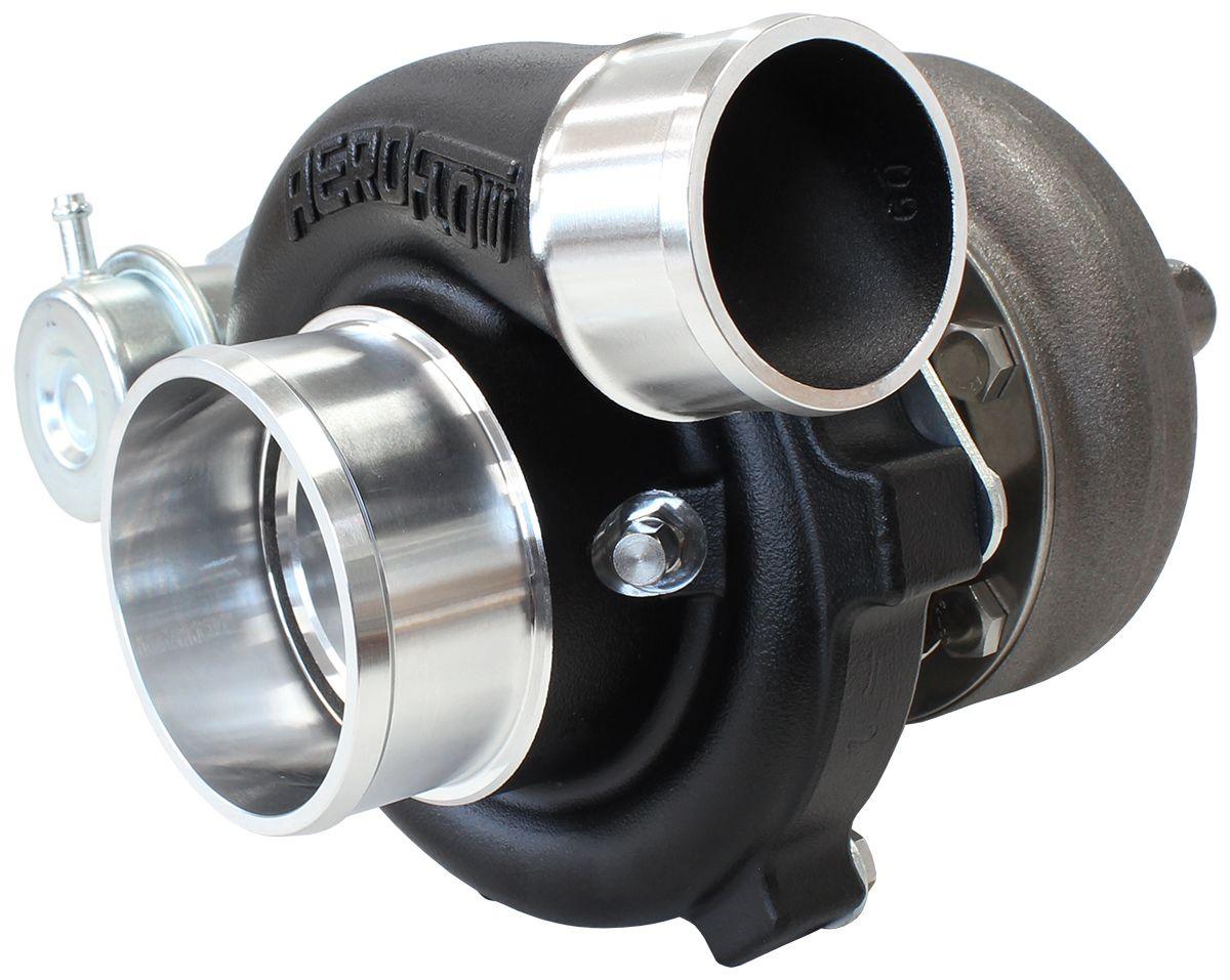 Aeroflow Performance Internal Wastegate, T25 / T28 Inlet Flange, 5-Bolt Exhaust Flange Aeroflow BOOSTED 5047 .86 Turbocharger 550HP, Hi Temp Black Finish AF8005-2021BLK SR