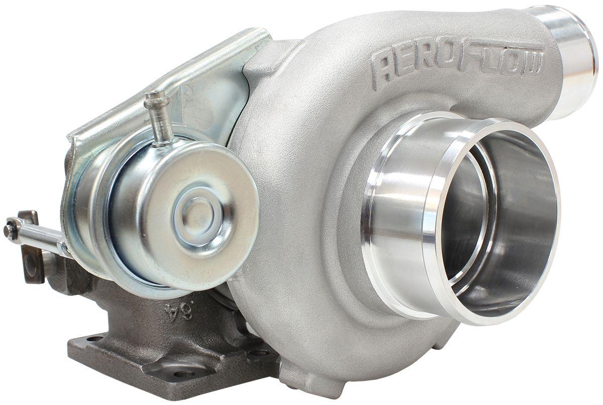 Aeroflow Performance Internal Wastegate, T25 / T28 Inlet Flange, 5-Bolt Exhaust Flange Aeroflow BOOSTED 5447 .64 Turbocharger 495HP, Natural Cast Finish AF8005-2005 SR