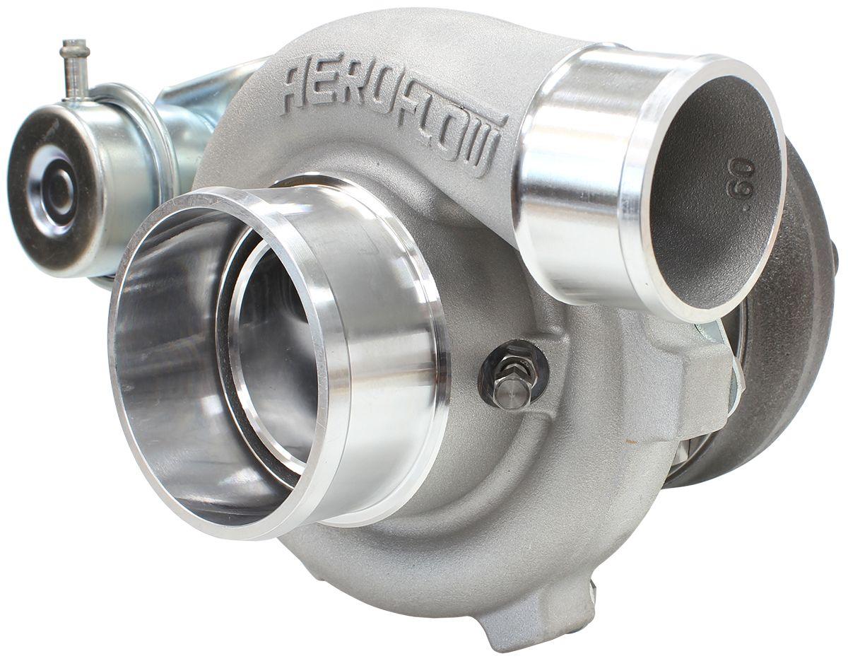 Aeroflow Performance Internal Wastegate, T25 / T28 Inlet Flange, 5-Bolt Exhaust Flange Aeroflow BOOSTED 5447 .86 Turbocharger 495HP, Natural Cast Finish AF8005-2006 SR