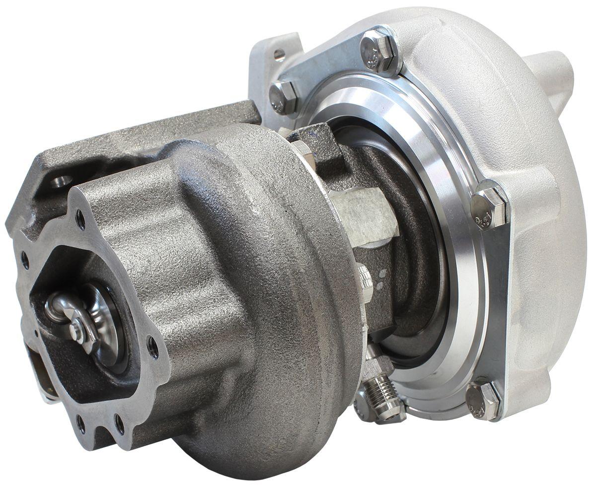 Aeroflow Performance Internal Wastegate, T25 / T28 Inlet Flange, 5-Bolt Exhaust Flange Aeroflow BOOSTED 5447 NISSAN .64 Turbocharger 525HP, Natural Cast Finish AF8005-2007 SR