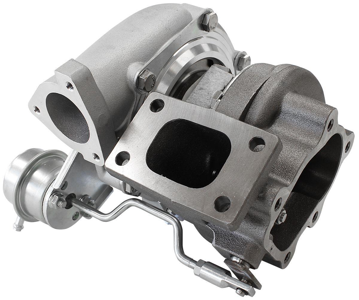 Aeroflow Performance Internal Wastegate, T25 / T28 Inlet Flange, 5-Bolt Exhaust Flange Aeroflow BOOSTED 5447 NISSAN .86 Turbocharger 525HP, Hi Temp Black Finish AF8005-2008 SR