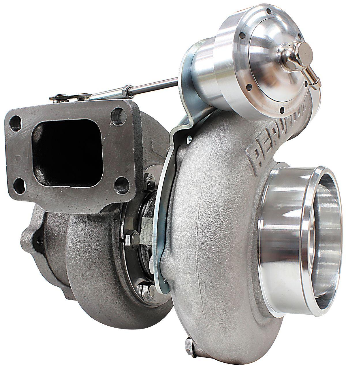 Aeroflow Performance Internal Wastegate, T3 Inlet Flange, BA-BF XR6 5-Bolt Exhaust Flange Aeroflow BOOSTED 6662 XR6 1.06 Turbocharger 825HP, Natural Cast Finish AF8005-3014 SR