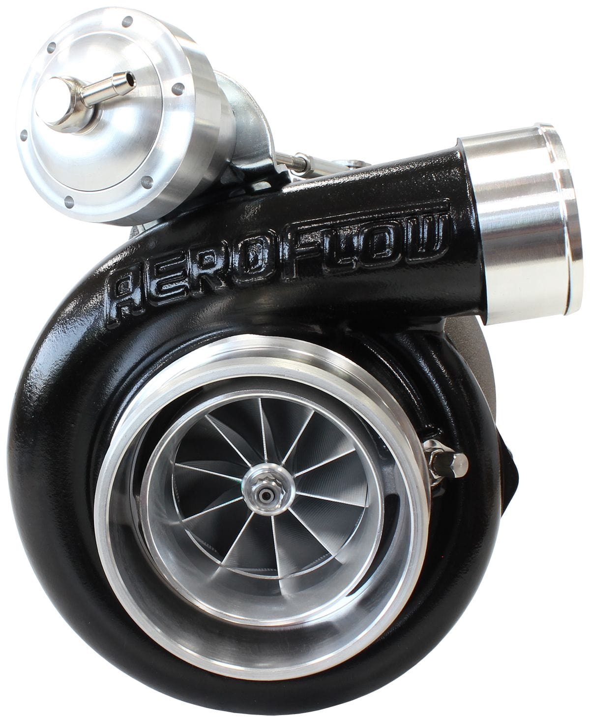 Aeroflow Performance Internal Wastegate, T3 Inlet Flange, BA-BF XR6 5-Bolt Exhaust Flange Aeroflow BOOSTED 6762 XR6 1.06 Turbocharger 1000HP, Hi Temp Black Finish AF8005-3019BLK SR