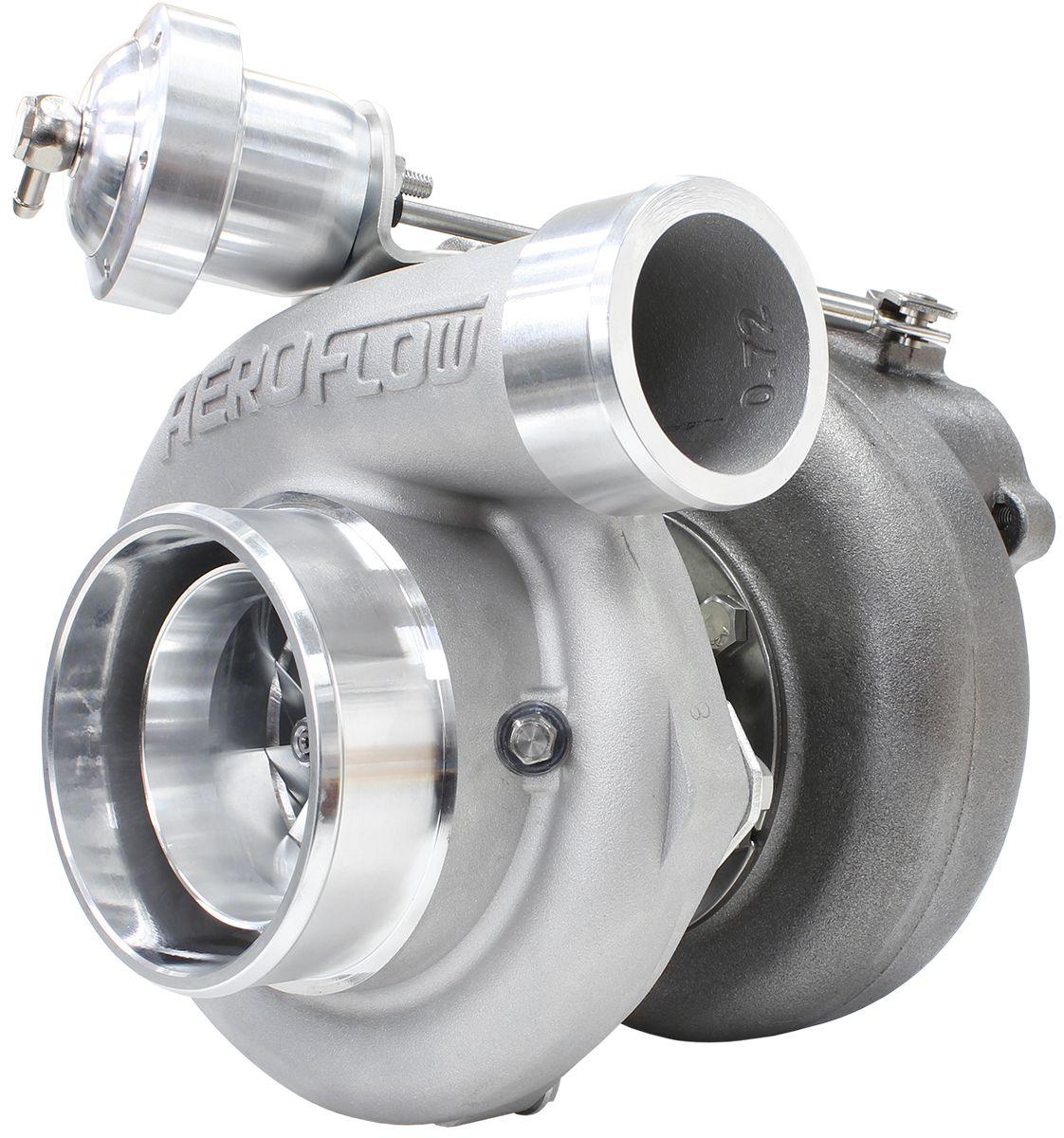 Aeroflow Performance Internal Wastegate, T3 Inlet Flange, BA-BF XR6 5-Bolt Exhaust Flange Aeroflow BOOSTED 6762 XR6 1.15 Turbocharger 1000HP, Natural Cast Finish AF8005-3018 SR