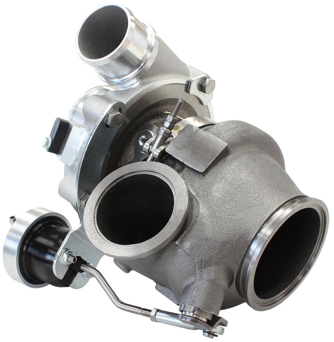 Aeroflow Performance Internal Wastegate, V-Band Inlet & Exhaust Flanges Aeroflow BOOSTED 4849 .72 Turbocharger 550HP, Natural Cast Finish AF8005-2013 SR