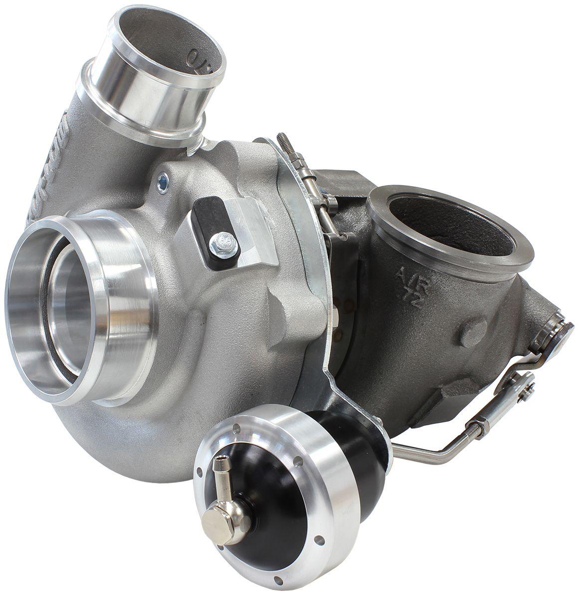 Aeroflow Performance Internal Wastegate, V-Band Inlet & Exhaust Flanges Aeroflow BOOSTED 4849 .72 Turbocharger 550HP, Natural Cast Finish AF8005-2013 SR