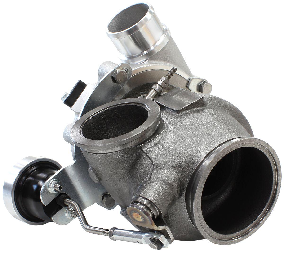 Aeroflow Performance Internal Wastegate, V-Band Inlet & Exhaust Flanges Aeroflow BOOSTED 4849 .72 Turbocharger 550HP, Natural Cast Finish AF8005-2013 SR