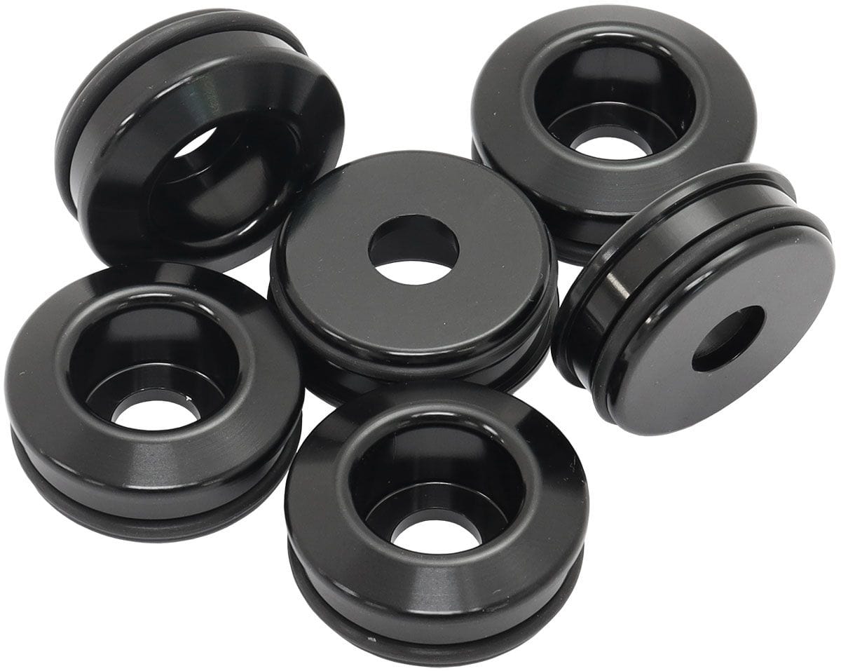 Aeroflow Performance Nissan RB25 Fuel Injector Insert Adapters - Black CLEARANCE Aeroflow Nissan RB25 Fuel Injector Insert Adapters - Black AF59-2210 SR