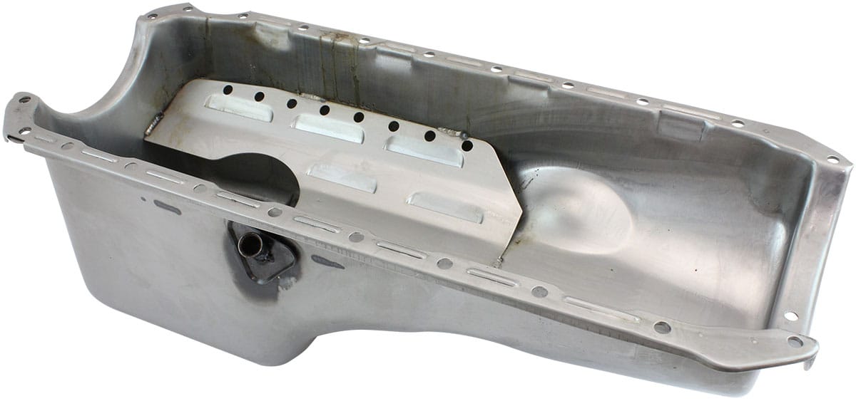 Aeroflow Performance Oil System Aeroflow Big Block Chevrolet Right Hand Dipstick Standard Replacement Oil Pan, Raw Finish AF82-9294 SR