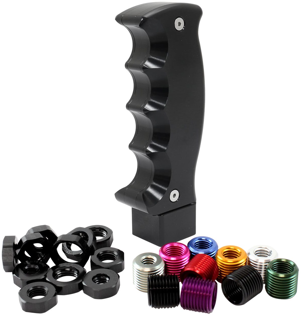 Aeroflow Performance PISTOL BLACK GEAR KNOB MANUAL (AF72-9901BLK) SR