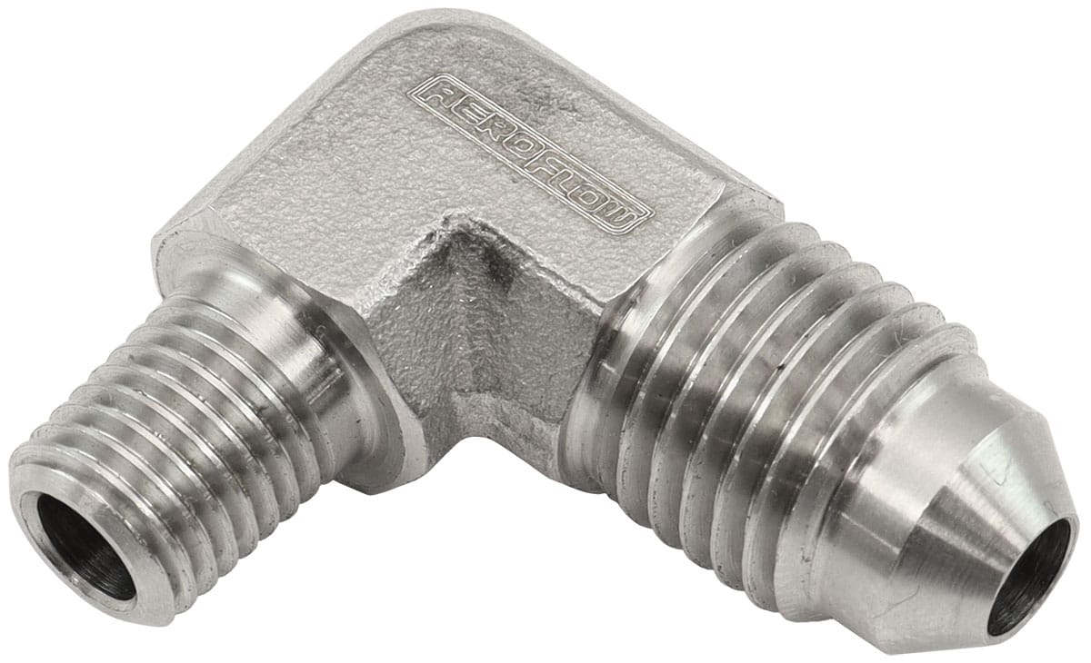 Aeroflow Performance S/S 90 DEG 1/16" NPT TO -4AN (AF381-02) SR