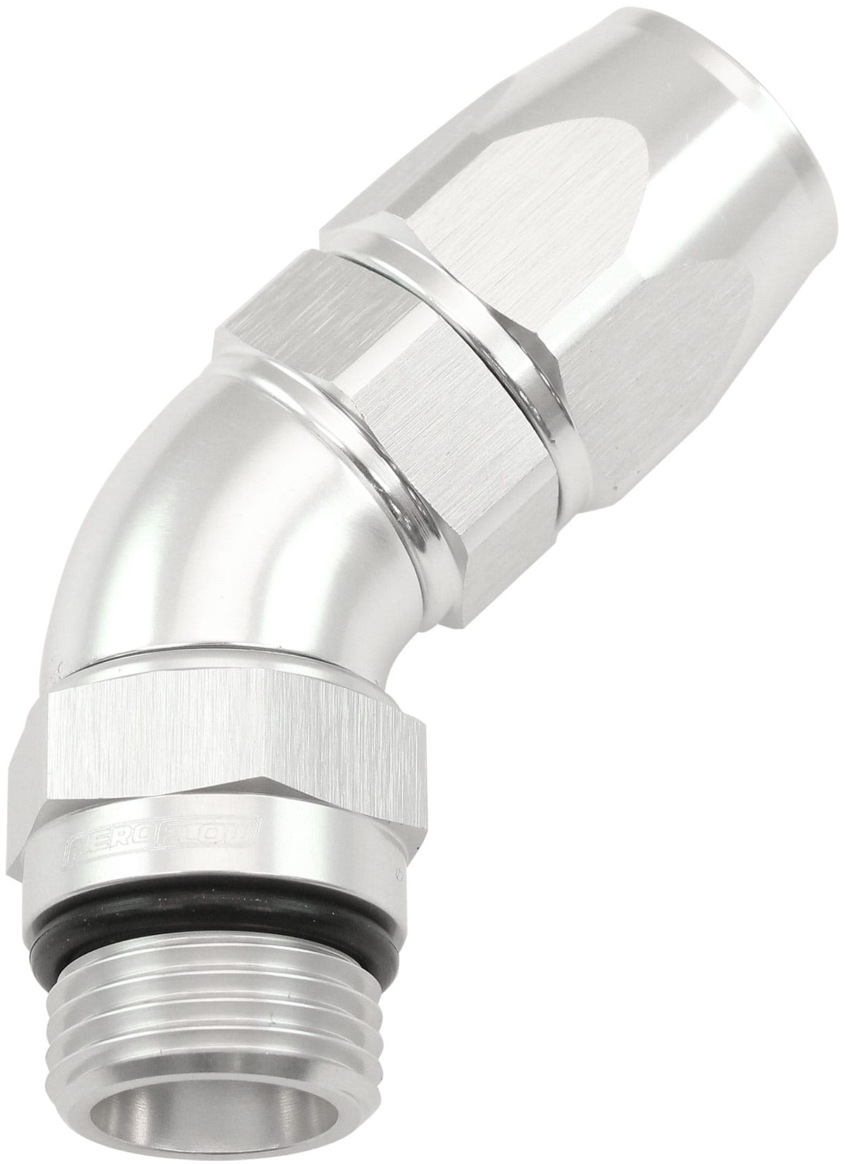 Aeroflow Performance Silver MALE END -8ORB to -8AN TEFLON SR