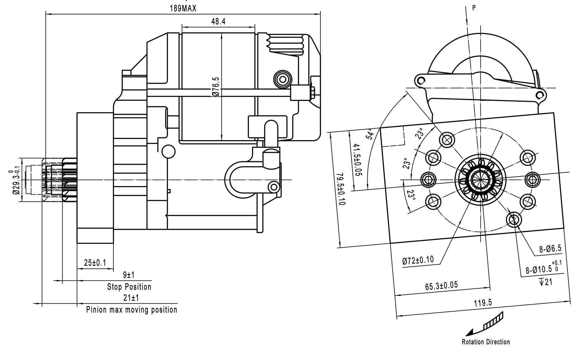 Aeroflow Performance Suit 157 & 164 Tooth Ring Gear, 1.4kw / 1.9hp Motor, Automatic Transm Aeroflow Ford 289-351 Windsor & 351 Cleveland XPRO High Torque Starter AF4250-5055 SR