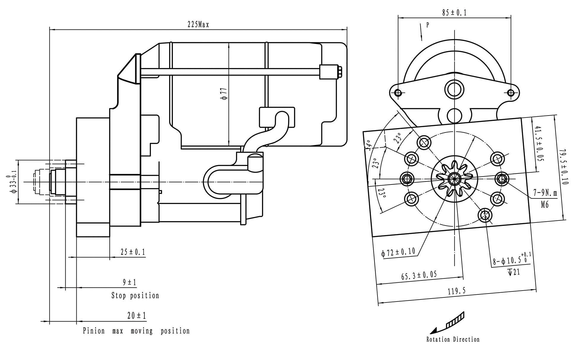 Aeroflow Performance Suit 157 & 164 Tooth Ring Gear, 2kw / 2.7hp Motor, Automatic Transmis Aeroflow Ford 289-351 Windsor & 351 Cleveland XPRO Super Torque Starter AF4250-5055M SR
