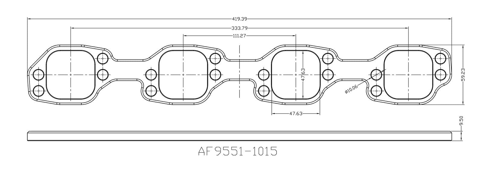 Aeroflow Performance Suit Ford 289-351 Windsor with Edelbrock Victor JR Heads, Sold as a P Aeroflow SB Ford 2" Square Port Header Flanges AF9551-1015 SR