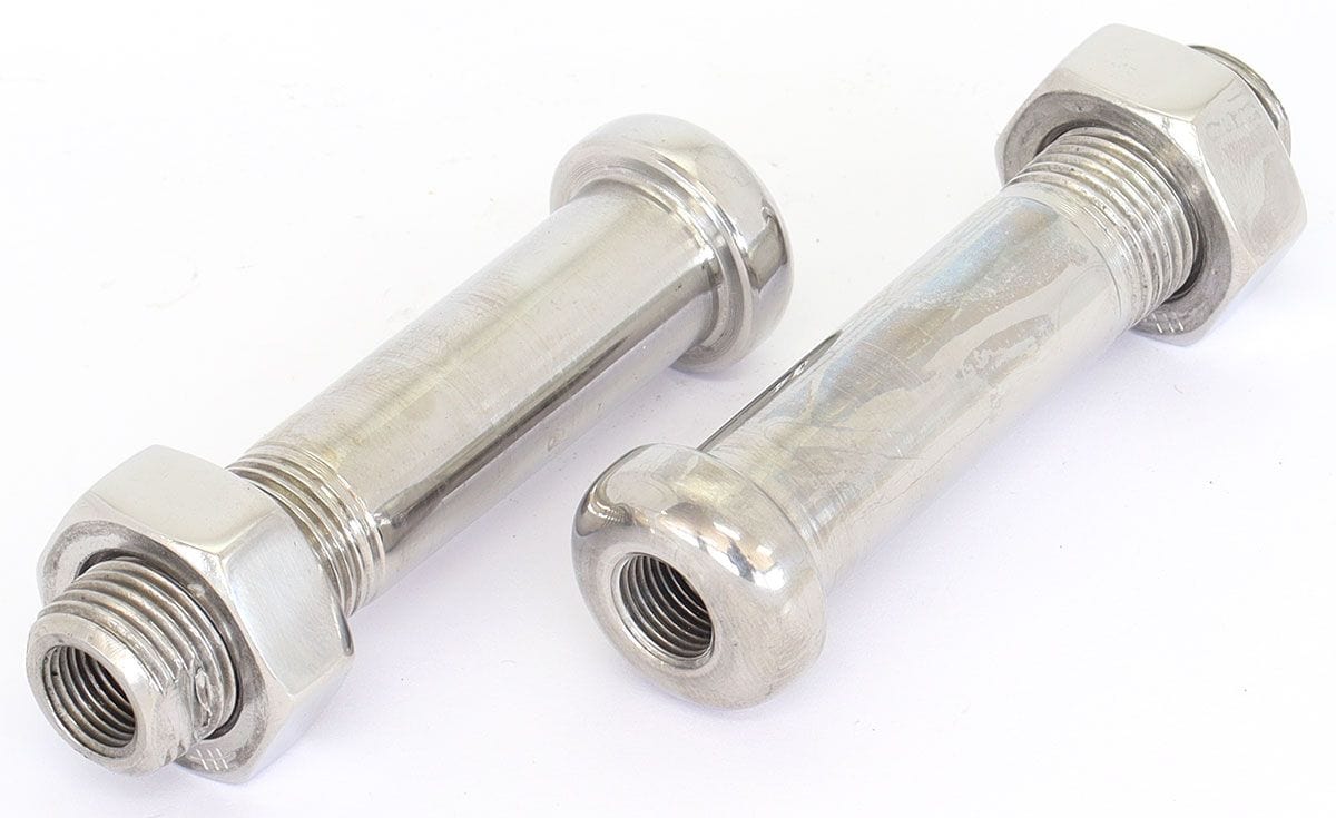 AHRP 2-1/4" Long with 1/8" NPT Female Thread American Hot Rod Parts Polished S/S Through Frame Fittings SO001-62713 SR