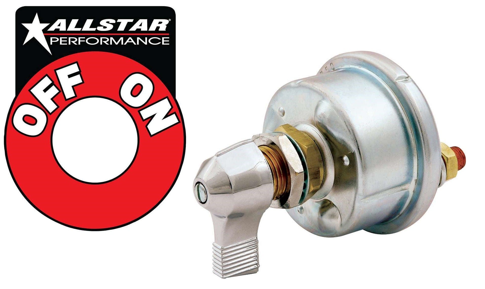 ALLSTAR Rated at 175amp Continuous Duty Speedway Products Battery Disconnect Switch with Decal, Single Pole RS-ALL80156 SR