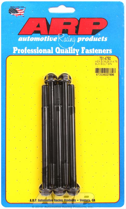 ARP 5/16"-24 x 4.750 hex black oxide bolts (751-4750)