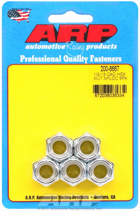 ARP ARP 1/2-13 cad coarse nyloc hex Nut Kit 5 Pack (200-8667) SR