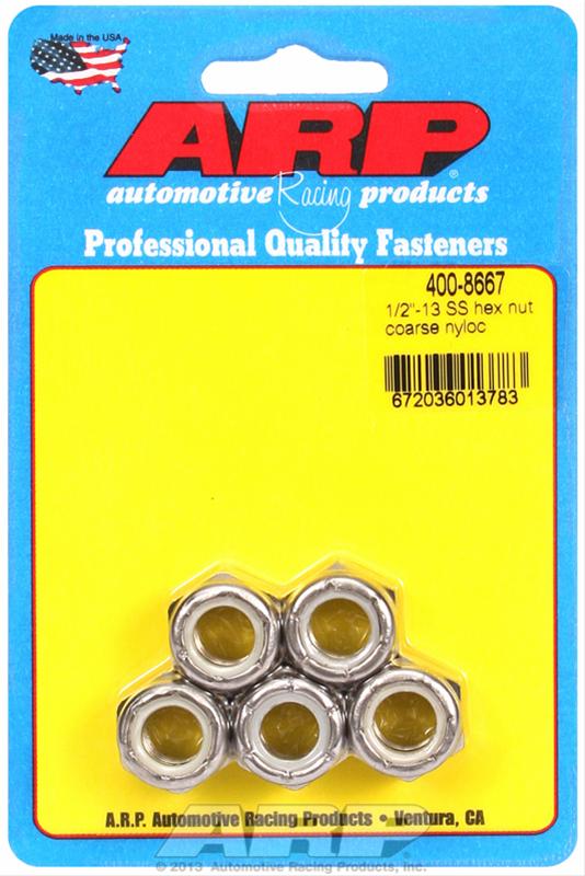 ARP ARP 1/2"-13 SS coarse nyloc hex nut kit (400-8667) SR