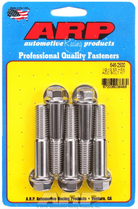 ARP ARP 1/2"-13 X 2.500 hex SS bolts (646-2500) SR