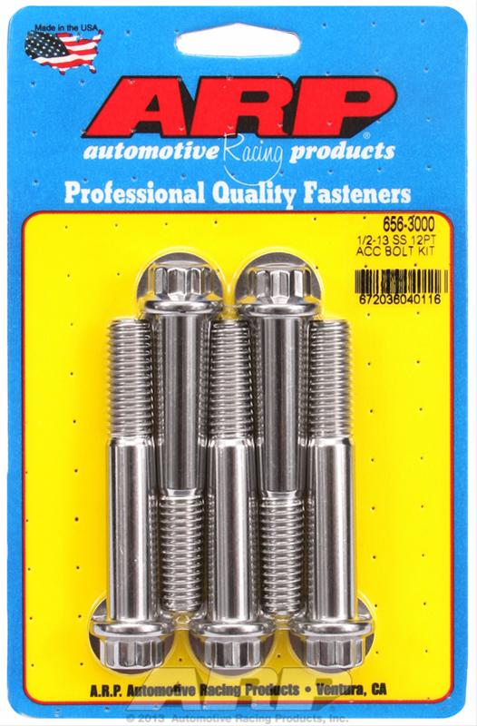 ARP ARP 1/2"-13 x 3.000 12pt SS bolts (656-3000) SR