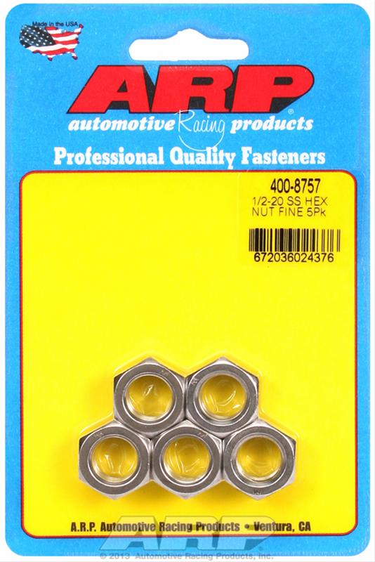 ARP ARP 1/2"-20 SS fine hex nut kit (400-8757) SR