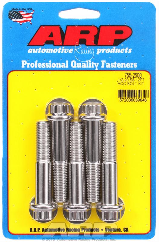 ARP ARP 1/2"-20 x 2.500 12pt SS bolts (755-2500) SR