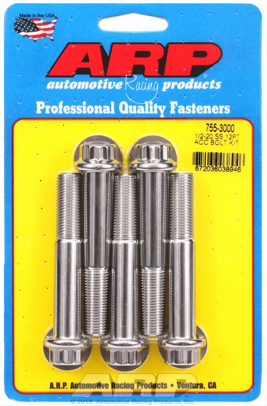 ARP ARP 1/2"-20 x 3.000 12pt SS bolts (755-3000) SR