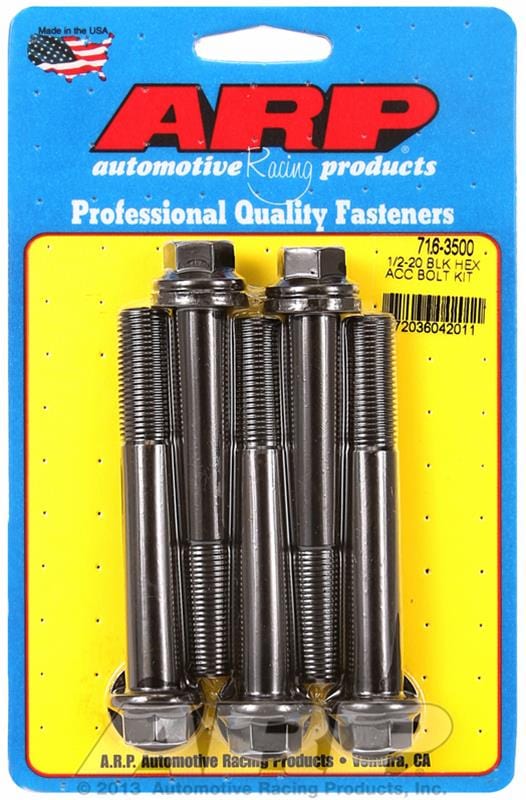 ARP ARP 1/2"-20 x 3.500 hex black oxide bolts (716-3500) SR