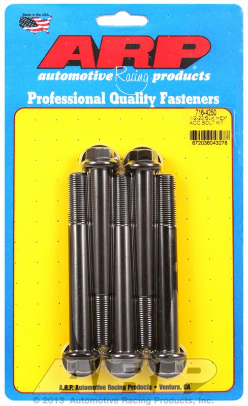 ARP ARP 1/2"-20 x 4.250 hex black oxide bolts (716-4250) SR
