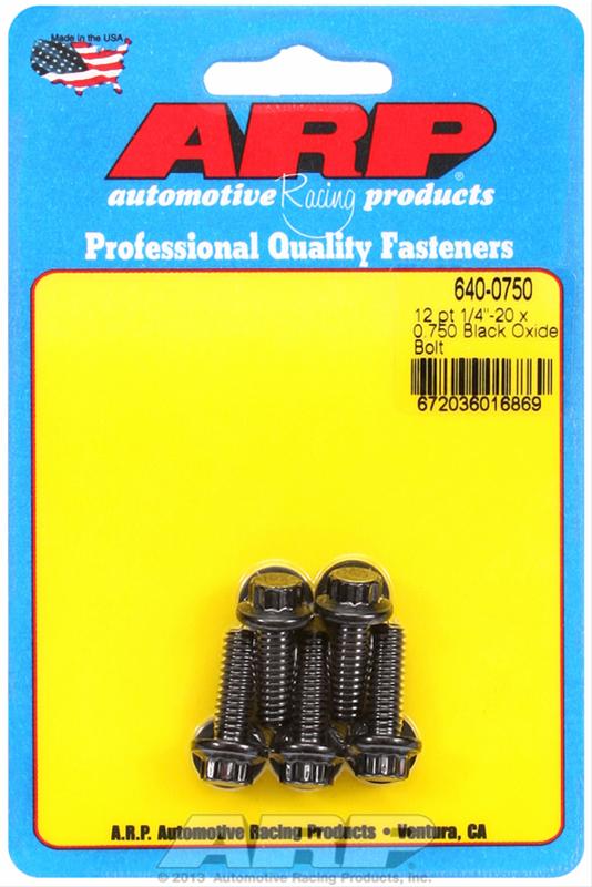 ARP ARP 1/4"-20 x 0.750 12pt black oxide bolts (640-0750) SR