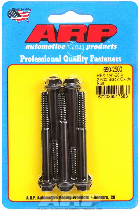ARP ARP 1/4"-20 X 2.500 hex black oxide bolts (650-2500) SR