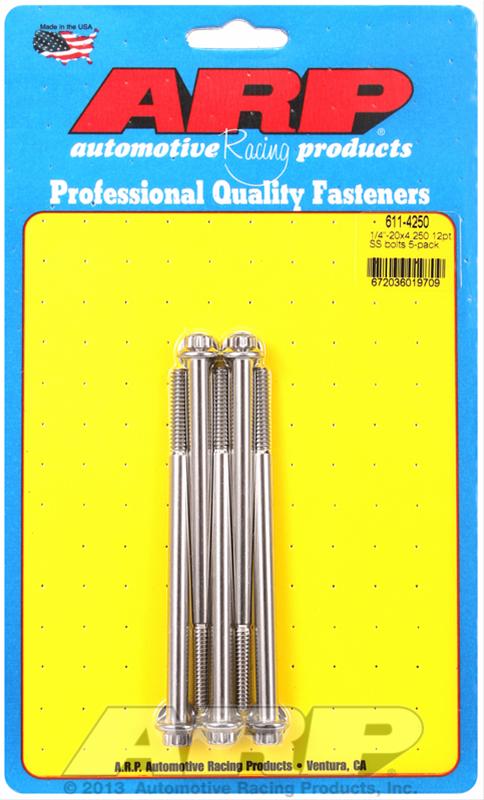 ARP ARP 1/4"-20 x 4.250 12pt SS bolts (611-4250) SR