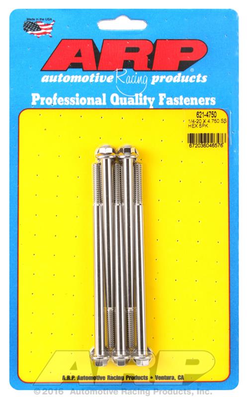 ARP ARP 1/4-20 x 4.750 hex SS bolts (621-4750) SR