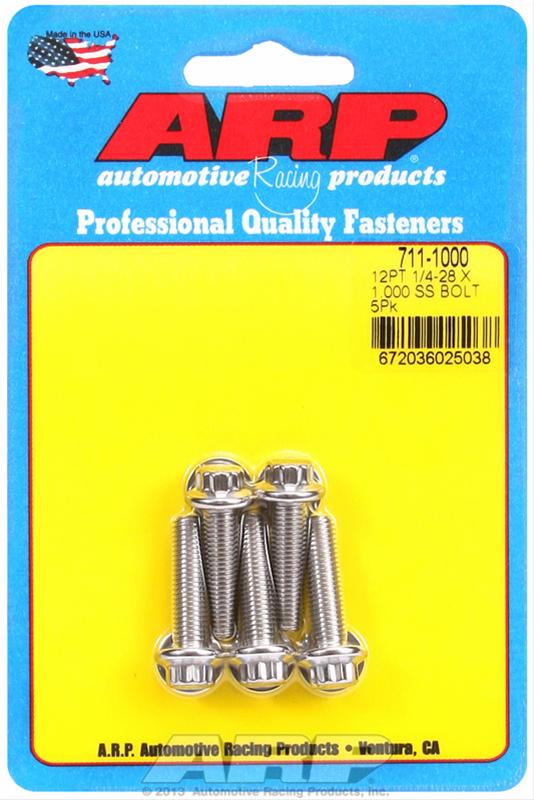 ARP ARP 1/4"-28 x 1.000 12pt SS bolts (711-1000) SR