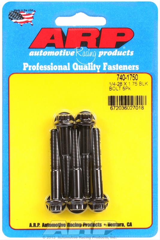 ARP ARP 1/4"-28 x 1.750 12pt black oxide bolts (740-1750) SR